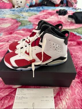 Air Jordan Retro 6 Carmine BRAND NEW in box size 4.5Y